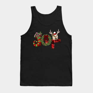 Christmas Joy Dwarf Stocking Reindeer Shiba Inu Tank Top